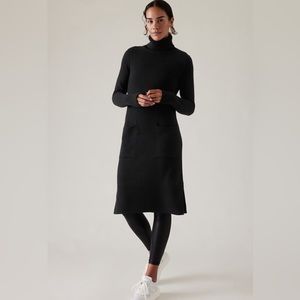 Athleta Alpine turtleneck dress, black, size small